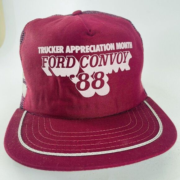 Ford Convoy '88 Mesh Snapback Trucker Appreciation Month 3 Stripe Hat Cap USA - Picture 2 of 9